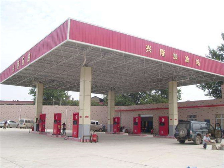 柳州加油站钢结构网架案例9